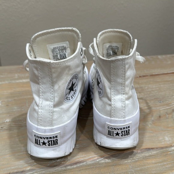 Converse High Top Lugged Leather Trainers - Picture 11 of 12